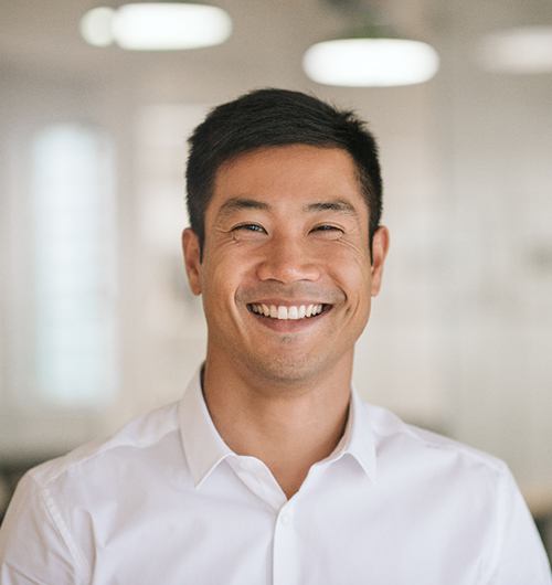 Man smiling at work