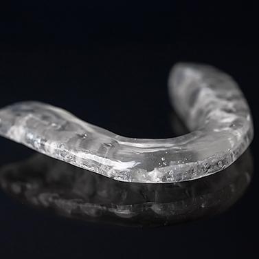 Male athlete wearing a mouthguard